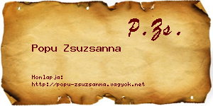 Popu Zsuzsanna névjegykártya